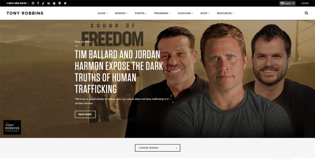 the tony robin- Best Leadership Podcasts