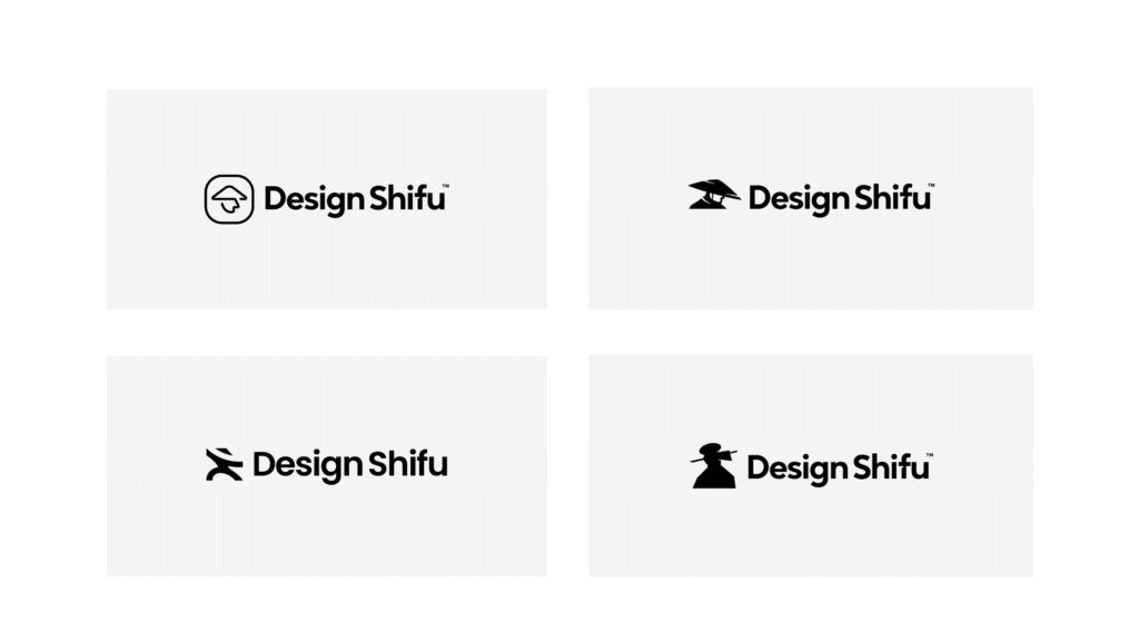 Design shifu  logo evolution process sketches
